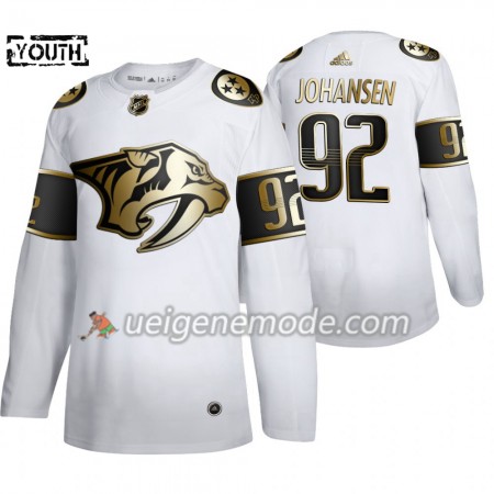 Kinder Eishockey Nashville Predators Trikot Ryan Johansen 92 Adidas 2019-2020 Golden Edition Weiß Authentic